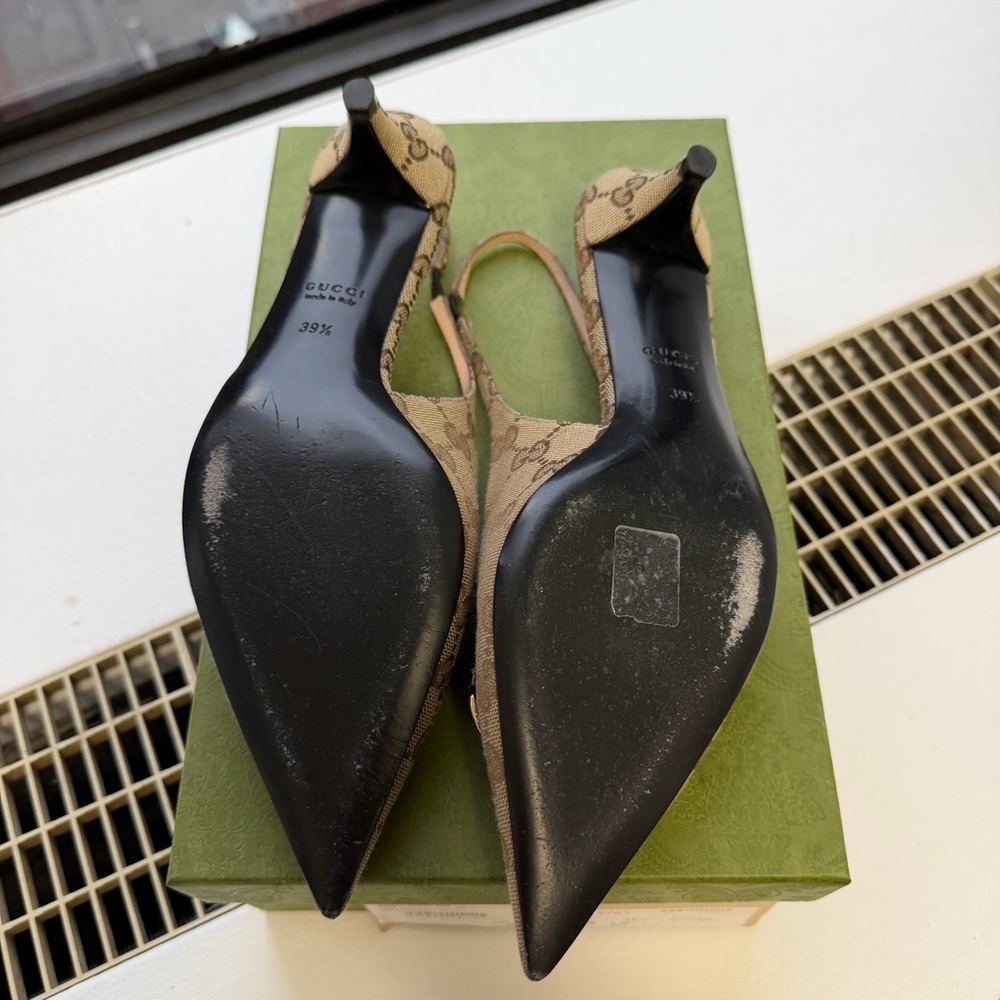 Gucci kitten heel slingback pump with horsebit - Picture 5 of 8